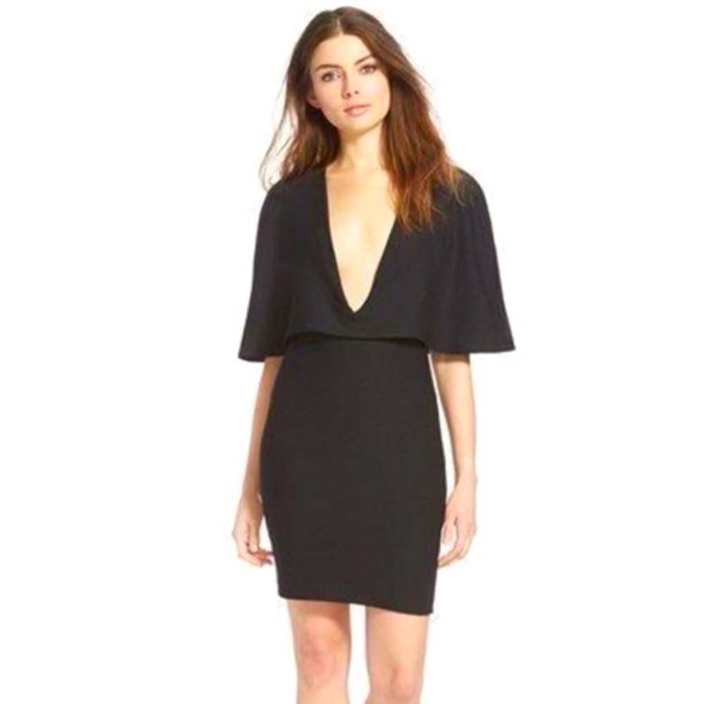 Missguided Deep V Cape Dress